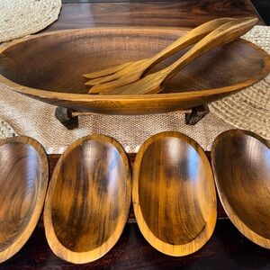 Wooden Bowl Set Adirondack Auburn NY 8 pieces